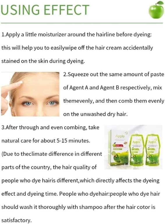 Apple Hair Color 96 Natural Black Ammonnia Free